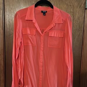 a.n.a Vibrant Orange Blouse